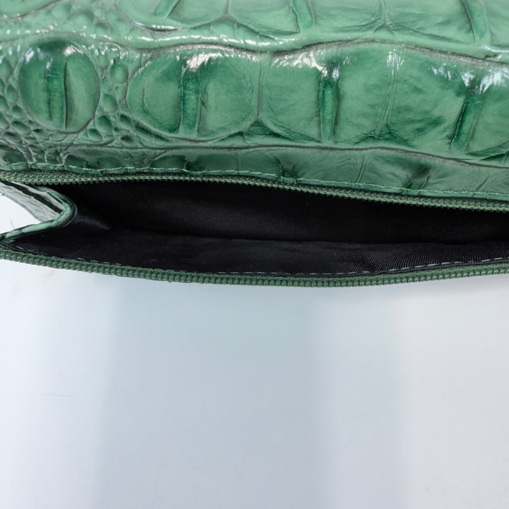 Brahmin Cordelia Wallet Jade Melbourne Green Embossed Leather Crocodile Print - Picture 6 of 6